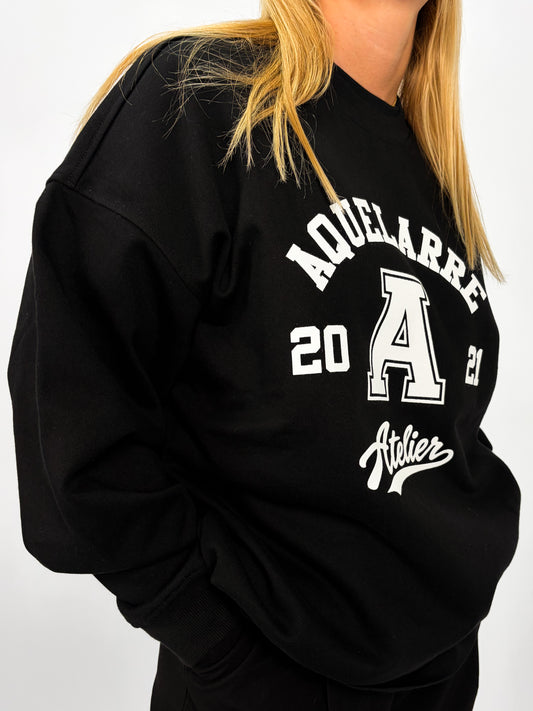 University Black Crewneck