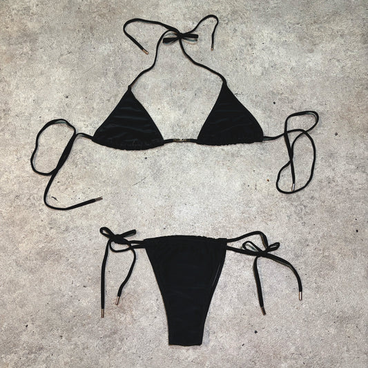 Golden Logo Bikini (Black)
