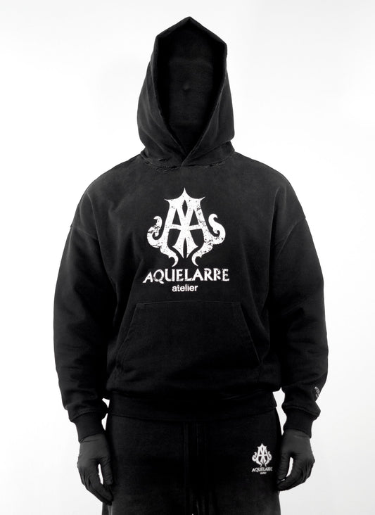 Distressed Logo Hoodie