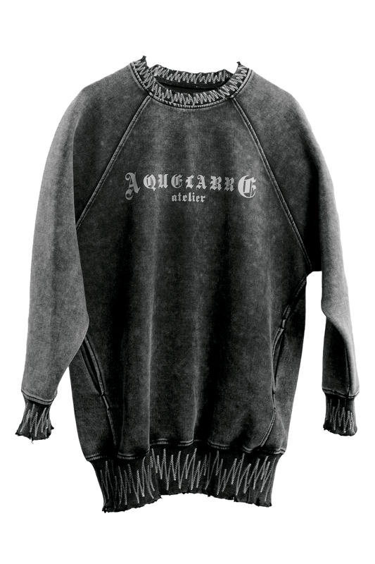 Washed Gray Aquelarre logo dress