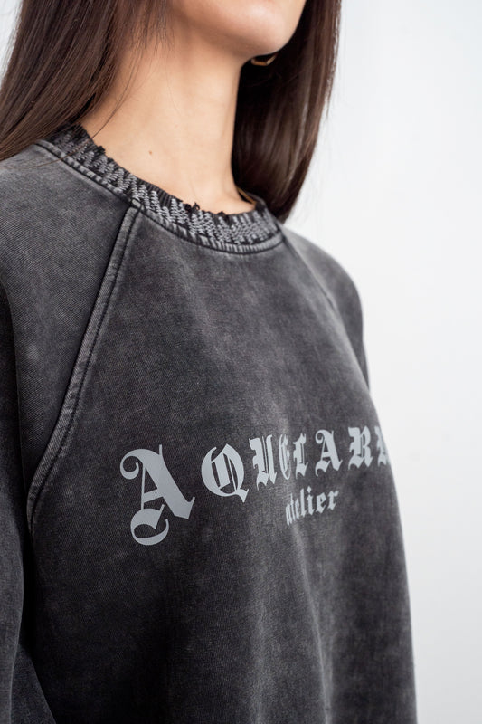 Washed Gray Aquelarre logo dress