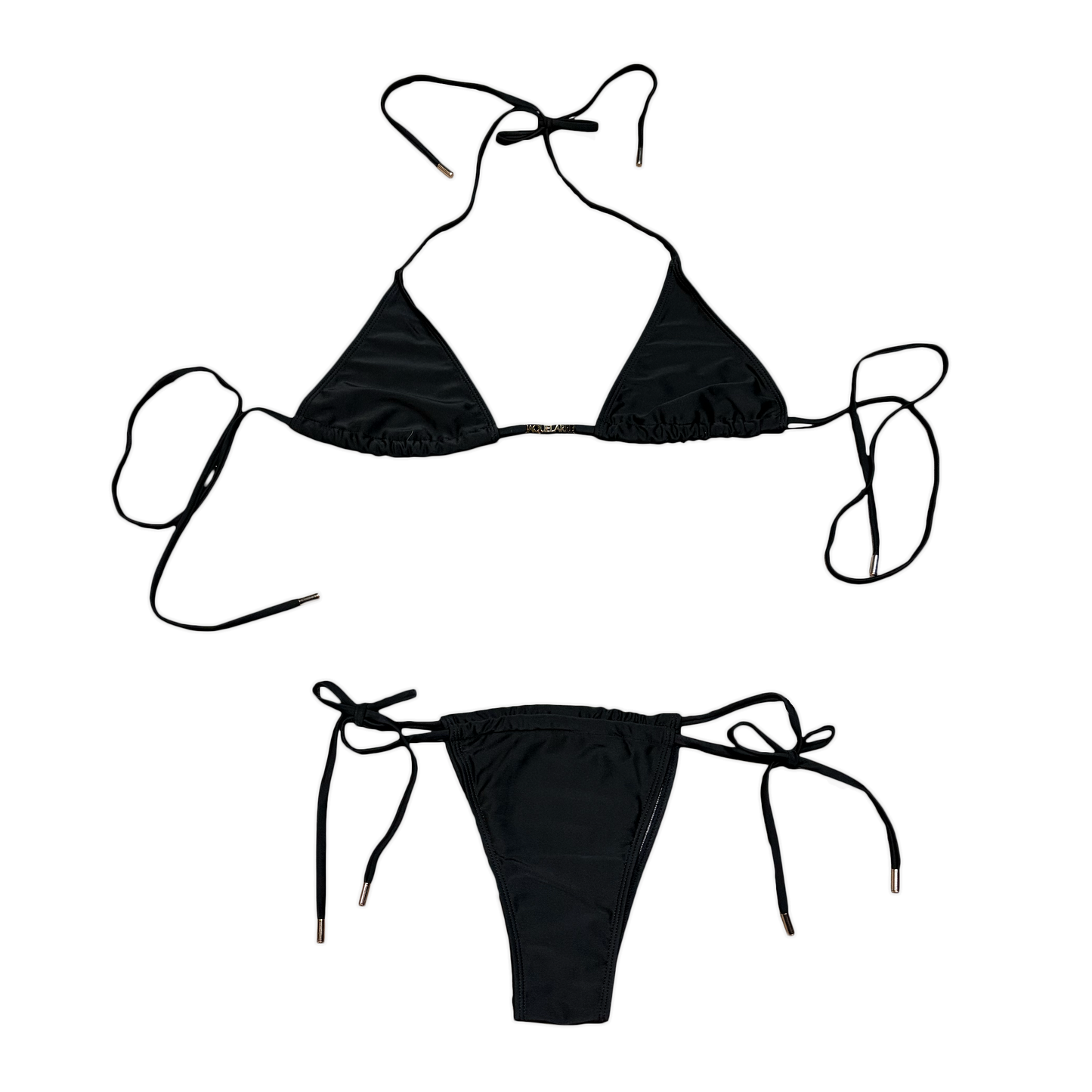 Golden Logo Bikini  (Black)