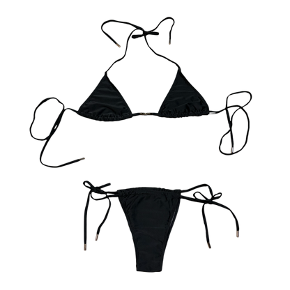 Golden Logo Bikini  (Black)
